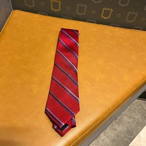 Red and blue stripe tie